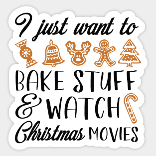 Bake Stuff Christmas Movies Sticker